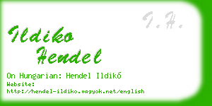 ildiko hendel business card
